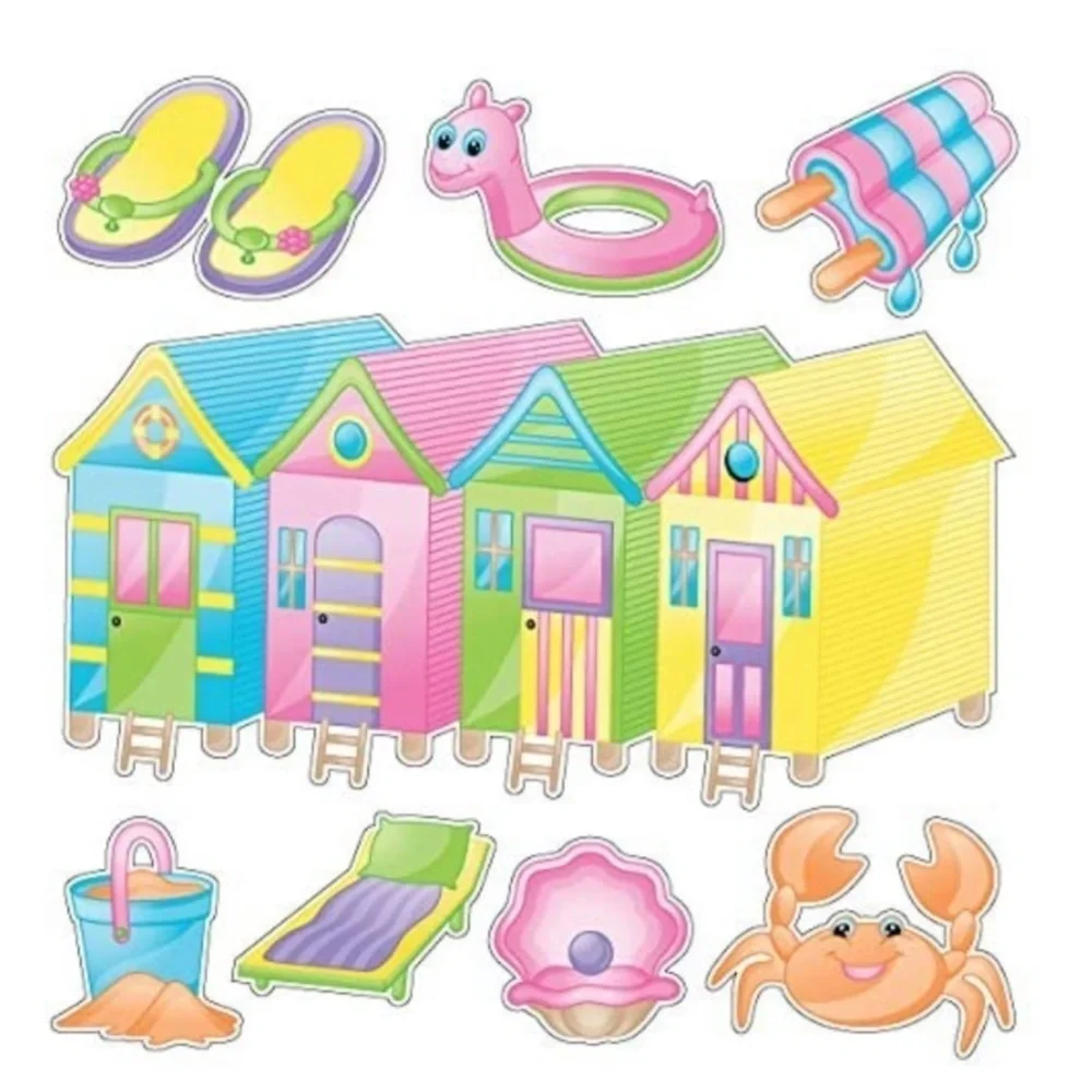 Walltoons Vinyl Beach Wall Decals 26 Stickers